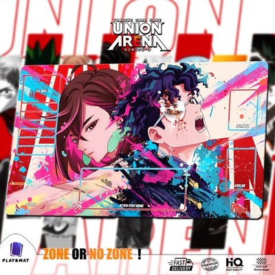 Union ARENA TCG Spielmatte 24x14''(60*35cm) | Dandadan - Momo X Ken - genähte Kanten