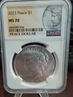 2023 Peace Silver Dollar $1 NGC MS70 - Perfect Grade -
