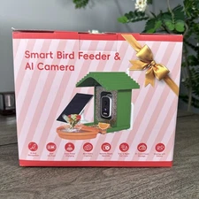 Smart Bird Feeder with AI Camera Solar-powered Recognize 10,000+ Species Blue