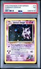 2000 POKEMON GYM HEROES HOLO #14 SABRINA'S GENGAR PSA 7