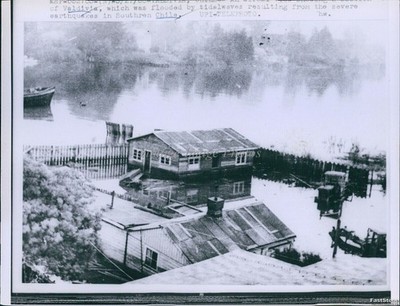 1960 9.4 Valdivia Earthquake Generated Tsunamis On Coast Flooding Wirephoto 7X9