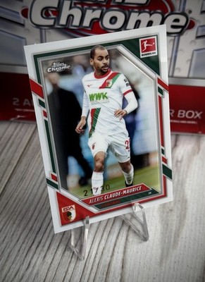 Alexis Claude-Maurice /30 Topps Chrome Bundesliga Refractor FC Augsburg selten