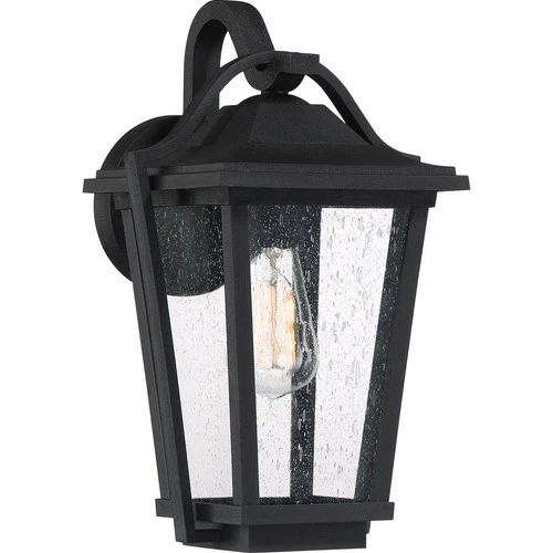Darius 1-Light Outdoor Wall Lantern in Earth Black - Picture 1 of 6