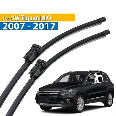2Pcs Front Windshield Flat Wiper Blades Set For VW Tiguan I 2007-2016 24''+21''