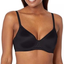 Bali Women's Passion for Comfort Back Smoothing Underwire Bra DF3390 36DD Black