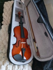 Full Sized 4/4 Violin Set, Bow, Rosin,Hard case storage, economical buy v. rent.