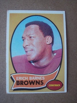 1970 Topps football Erich Barnes card #8 VG