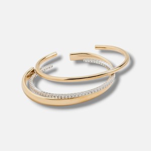 Authentic SHASHI Women's 14K Gold Plated 3-Set Reagan Bracelets