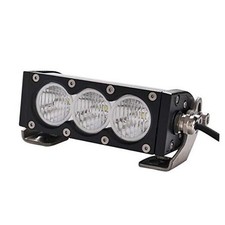 Offroad 6" Single Row LED Light Bar, 6000K Cool-White Wide 6" White Flood Beam