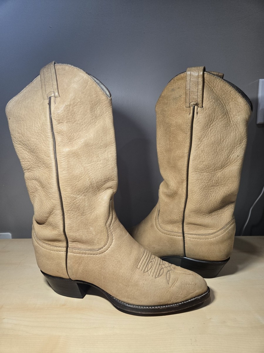 Larry Mahan Boots RARE VINTAGE 495 9.5 Made in USA Cowboy Leather