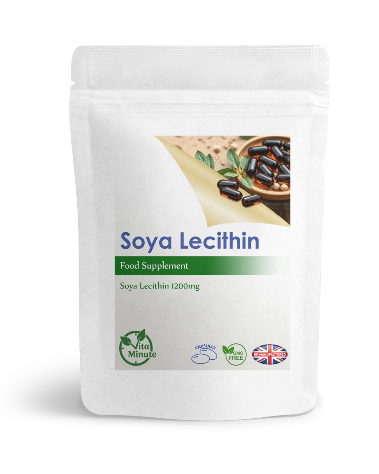 Lecithin 1200mg | 100 Softgel Capsules | Brain, Liver and Heart Health Support
