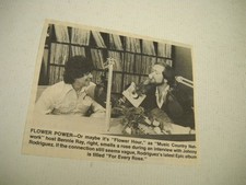 JOHNNY RODRIGUEZ with BENNIE RAY of Flower Hour 1983 music biz promo pic/text