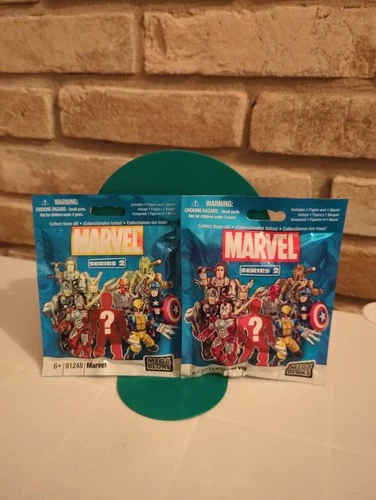 New Lot Of 2 MARVEL MEGA BLOKS SERIES 2 BLIND BAG (BRAND NEW) Sealed