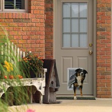 Designer Series Ruff-Weather Pet Door with Telescoping Frame Medium 7.25" x 13"