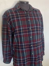 Vintage Pendleton Purple Green Plaid Board Shirt 100% Virgin Wool Made in USA L