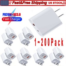 For iPhone 14 13 12 11 20W Fast Charger Block USB Type C Wall Power Adapter Lot