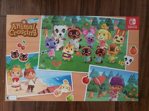 ANIMAL CROSSING PROMO 17 X 11 DOUBLE- SIDED POSTER / NINTENDO SWITCH / BRAND NEW - Picture 3 of 9