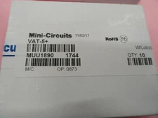 Box of 3 Mini-Circuits VAT-5+ 5 dB Fixed Attenuator, DC - 6000 MHz, 50Ω NEW!!!