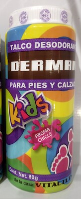 DERMAN TALCO PARA NINOS / KIDS TALCUM FOOT POWDER - FRASCO de 80g -ENVIO GRATIS 