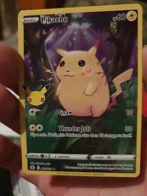 Pokemon 25th Anniversary Pikachu 005 025 Full Art Rare Ebay