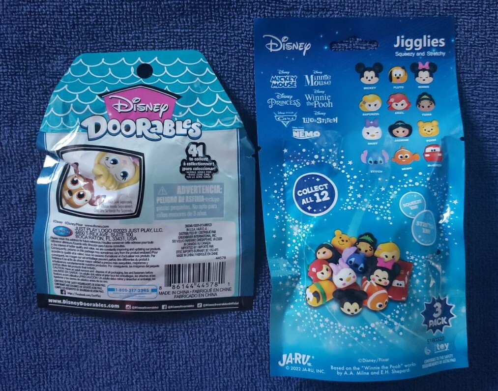 x2) Doorables Series5 + JIGGLIES Pk:C-Disney Princess 3-Pk Figrs 2022 Ja-Ru