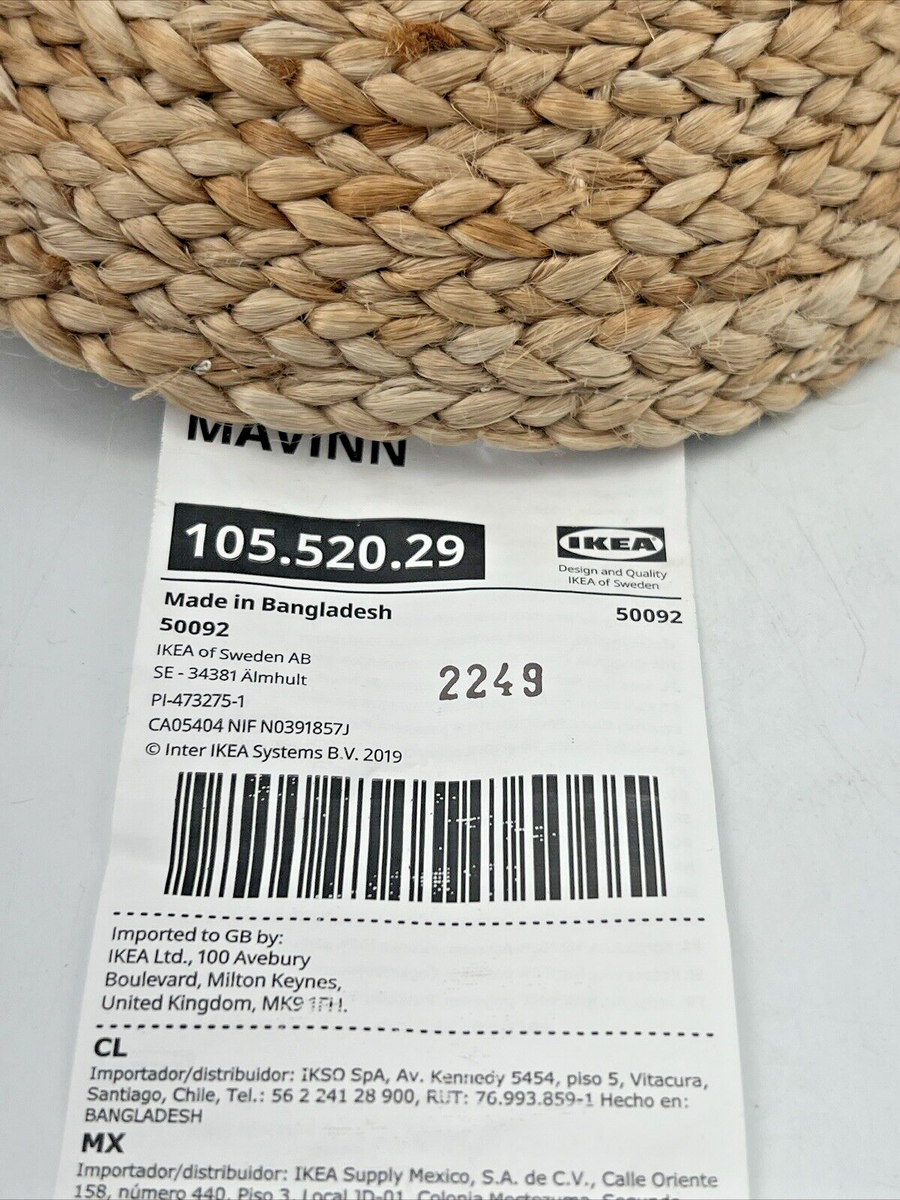 2er Set IKEA MAVINN Korb mit Deckel Jute Aufbewahrung Organizer 105.520.29