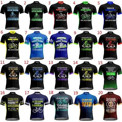 Radtrikot Herren Kurzarm Funny Cycling Jersey Fahrradtrikot Shirt Lustig Deutsch - Bild 1 von 4