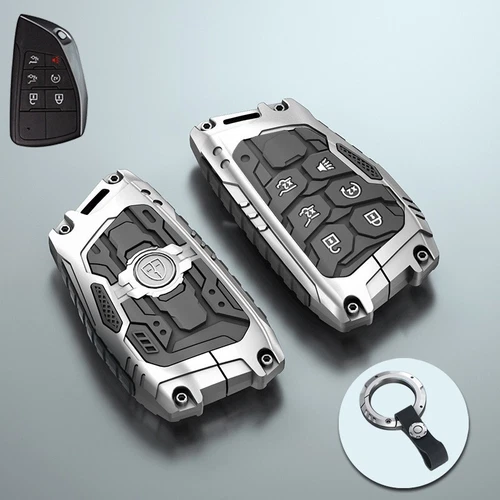 Metal Car Key/Fob Case Cover/Keychain Ring For Buick/Chevy GMC 4/5/6/7 Button - Foto 19 di 21