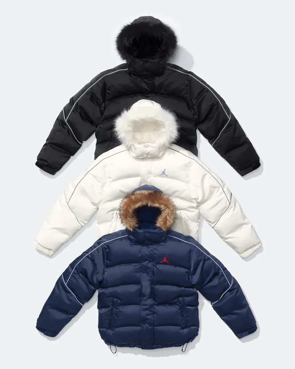 Supreme x Jordan Puffer Jacket 3colors Black Sail Navy FW24 Supreme x Jordan Puffer Jacket 3colors Black Sail Navy FW24