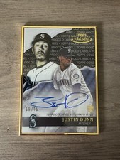 2020 TOPPS GOLD FRAME JUSTIN DUNN RC AUTO BLACK /75 SEATLE MARINERS