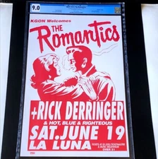 THE ROMANTICS Original Concert Poster 1993 La Luna 🔥 CGC GRADED 9.0 🔥