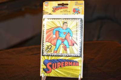 1998 US Postal Foil Invitation CARDS Superman Stamp Design Original Packaging NE