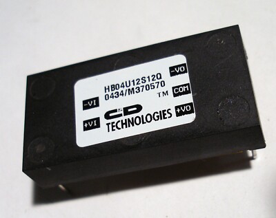Murata HB04U12S12Q Isolated DC/DC Converter 10.8 - 13.2 VDC Input, 12 VDC Output