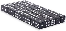 Dice Set 6 Sided - Playing Black 16mm Set of Dice - Square Dice for Classroom...