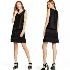Anna Sui for Target Black Lace Trim Belted Dress Size M