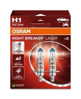 H1 12V 55W P14.5S Night Breaker® Laser +150% Mehr Helligkeit