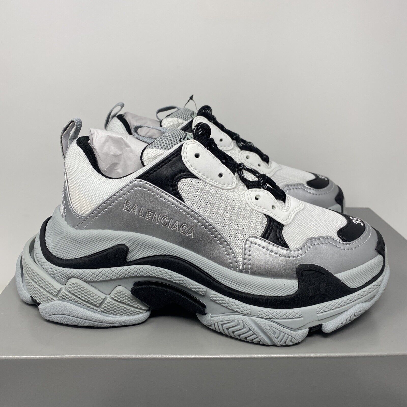 Size 5 - Balenciaga Triple S Sneaker Dark Grey W for sale online