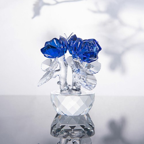 Tres flores artesanales cristal cristal estatuillas adorno boda decoración regalo - Imagen 12 de 24