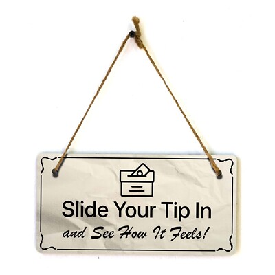 Cafe & Shop Décor Friendly Tips and Service 5x10 Hanging Plus Wall or Door Signs