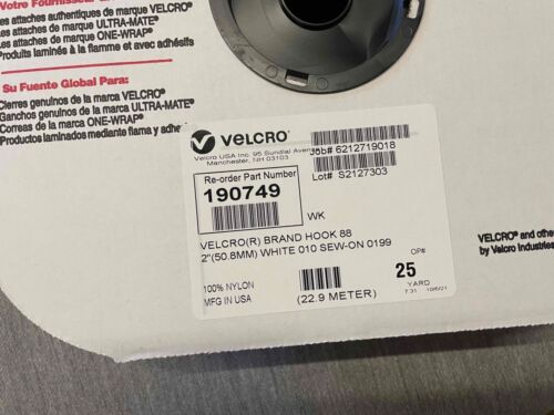 VELCRO brand 2" Wide White Hook and Loop Set - SEW-ON - 25 Yards each - Picture 2 of 4