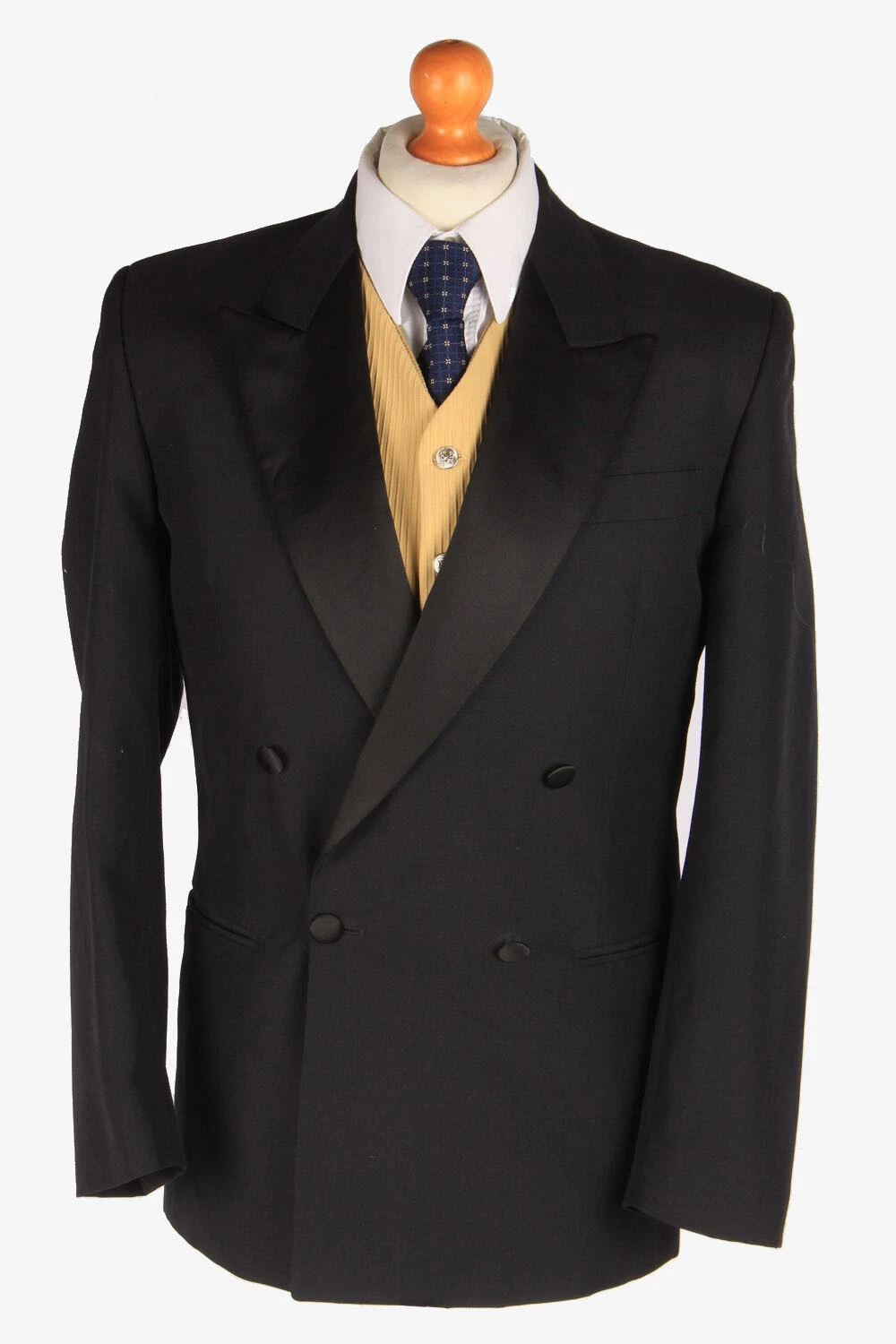 Blazer Jacket Mens Button Up Lined Casual Suit Luxury Black Size S-HT3129