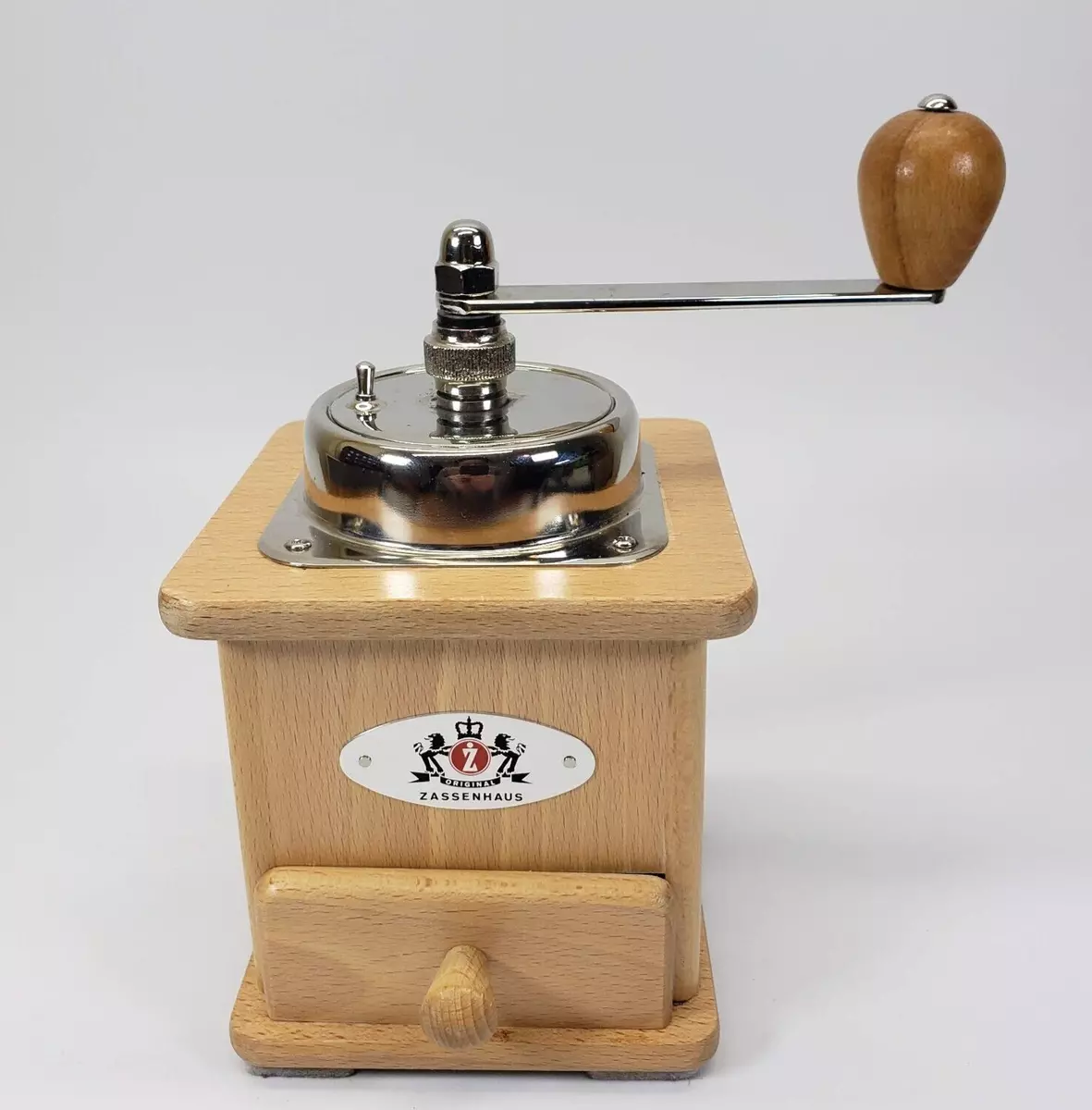 Zassenhaus Manual Coffee Mill Grinder Solingen Natural Finish Made In Germany