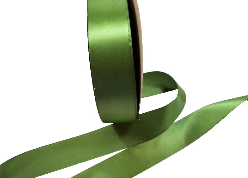 Moss Green Single-Face Satin Ribbon 1 1/2" wide x 8 yards Schiff Polyester B64 - Image 4 of 4