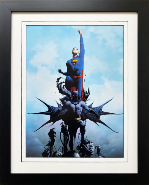 Poster fumetto DC ""Batman - Superman #1" personalizzato incorniciato e opaco art Greg PAK