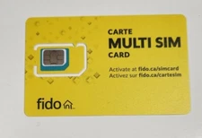 New Fido Sim Card Multi triple tri 3 in 1 LTE 4G 5G