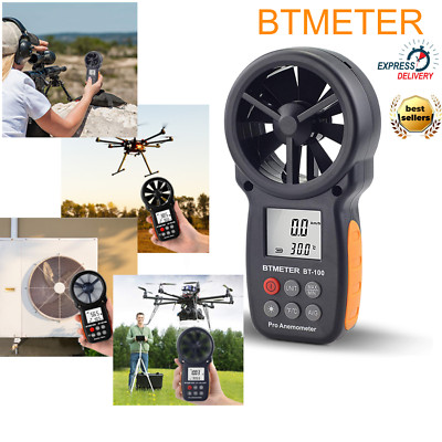 Handheld Anemometer Digital Windmesser Wind Messgerät 30M/s Wind Temp Bluetooth