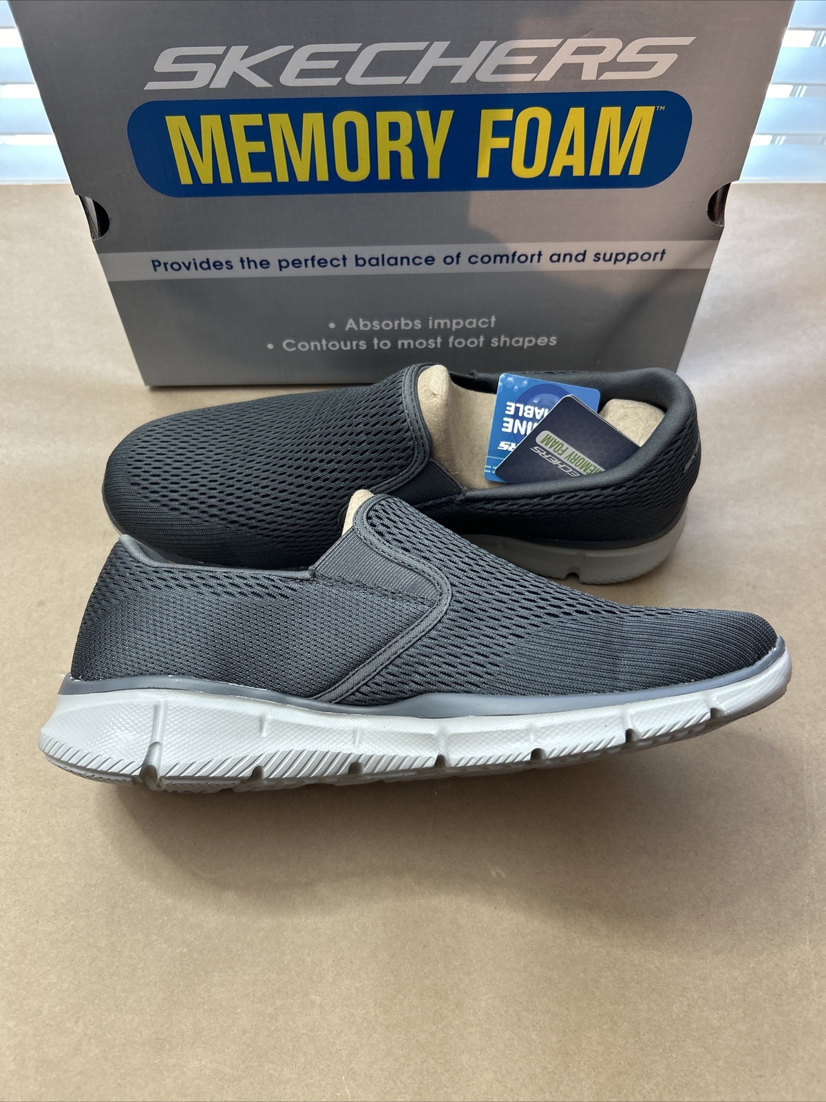 Skechers Men's Equalizer Double Play SlipOn Shoes Moc Loafer Gray SZ