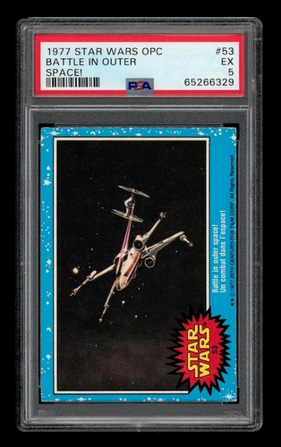 1977 OPC Star Wars #53 Battle in outer space! — PSA 5