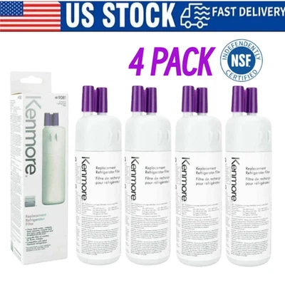 -KENMORE- 4-Pack Kenmore 9081 469081 46-9930 Refrigerator Fresh Ice Water Filter Sealed US