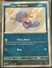 Paldean Wooper 180/091 Shiney Rare Paldean Fates Pokemon Holo on eBay
